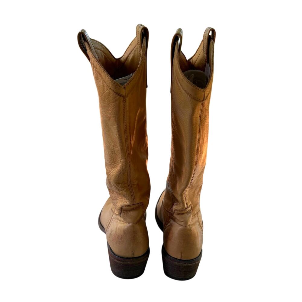 Frye Women’s Tan Cognac Leather Western Pull-On Boots Size 8.5 Style 77685 - Picture 11 of 14